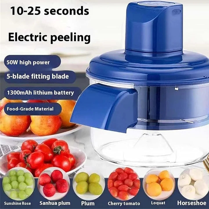 Automatische Fruit- en Groente Schiller | RVS Mes | Oplaadbaar | 50W Motor