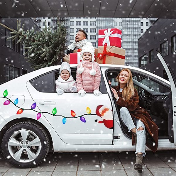 Kerst Auto Magneten | RadiantBulbs™ | Reflecterend | Set met Levendige Kleuren