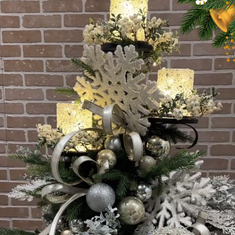 Kerstboom Topper Rek | 3-lagen |Metaal