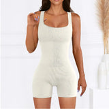Dames Jumpsuit Romper | Flatterende Pasvorm | Elegante Vierkante Hals