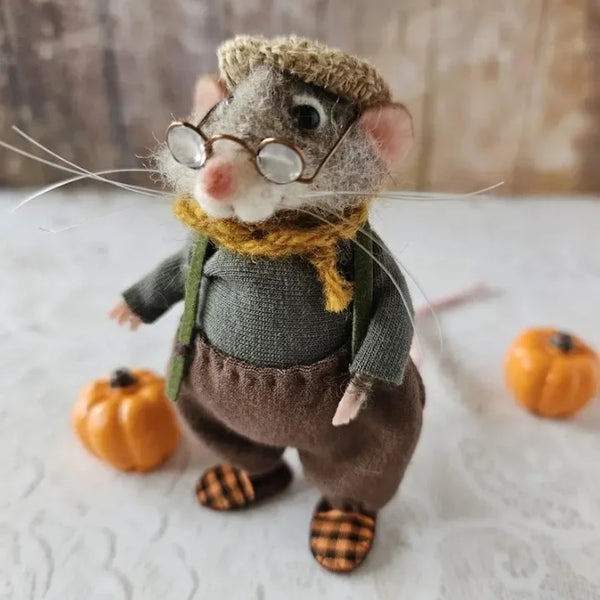 Kerst Ornament | Handgemaakte Viltmuis | Duurzaam & Decoratief