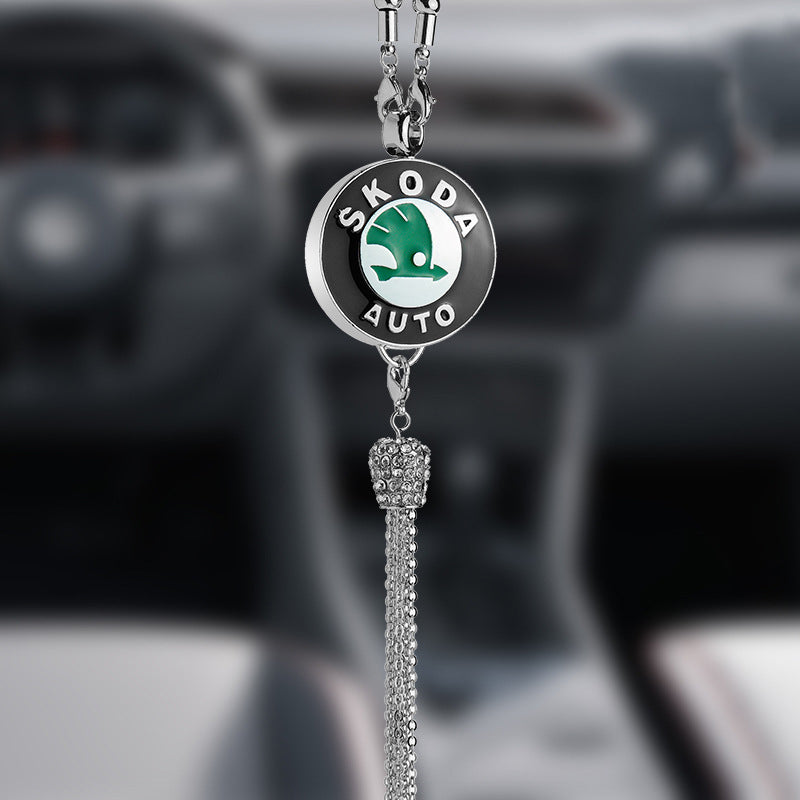Auto-logo parfumhanger | Kristal & zinklegering | Sprankelende decoratie & cadeau-idee