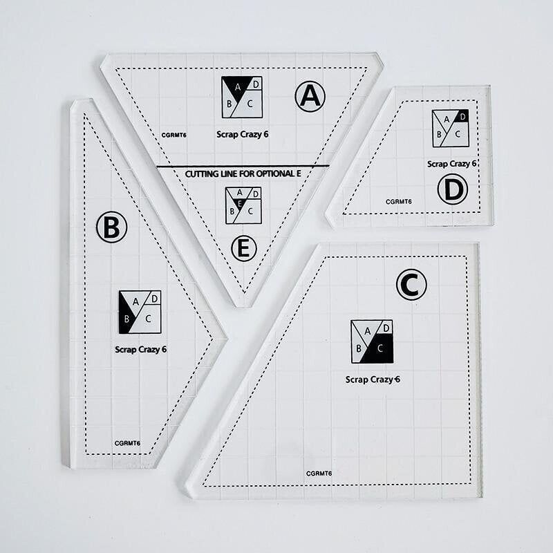 Creatieve Quilt Snijmal | Multi-Patroon | Geschikt voor Stoffen Restjes | 20 cm Quiltblokken
