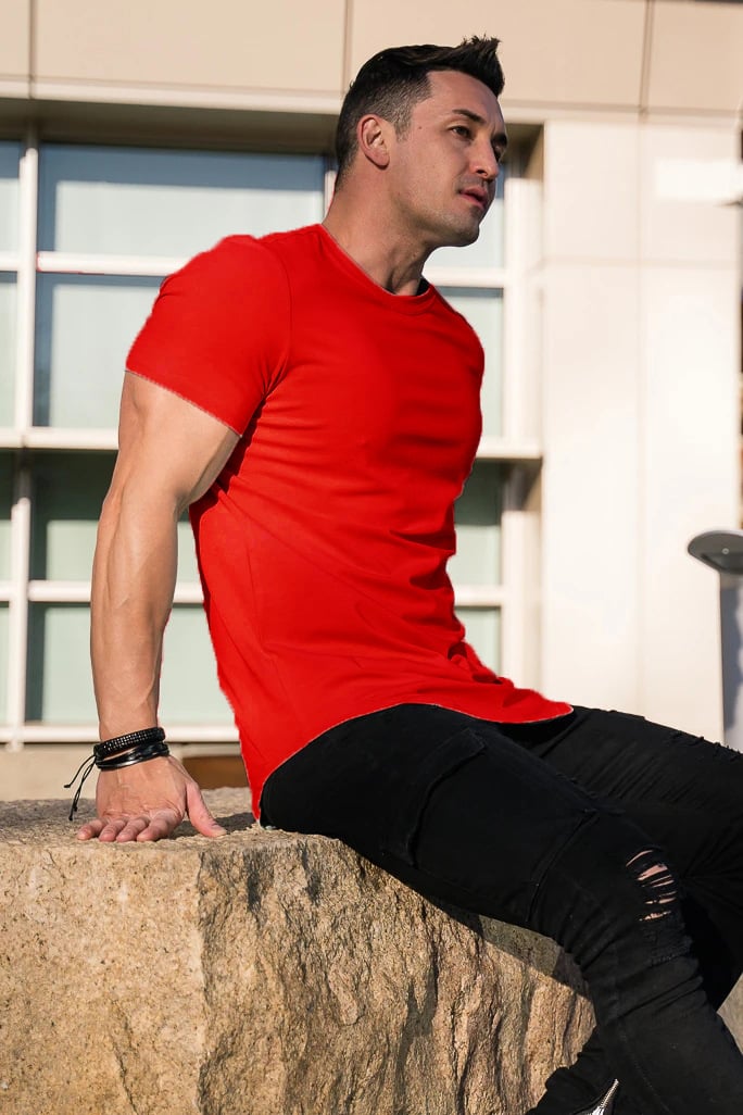 Enrico™ Essentiële Drop-Cut Shirt