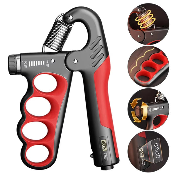 Handknijper met Teller | Verstelbare Weerstand 5–100KG | GripCore™