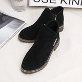 Dames Enkelboots | Dikke Zool | Hoogwaardig Kunstleer | Comfortabel