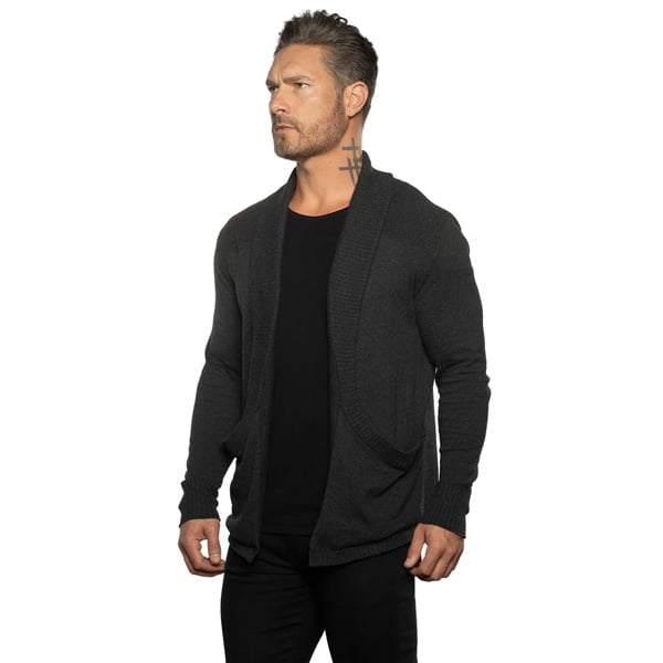 Heren Cardigan Vest | Slim Fit | Lichtgewicht | Shawl Kraag