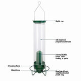 Vogelvoederhuis | Eekhoornvrij | 4 Voerpoorten | 5 lb Zaadcapaciteit