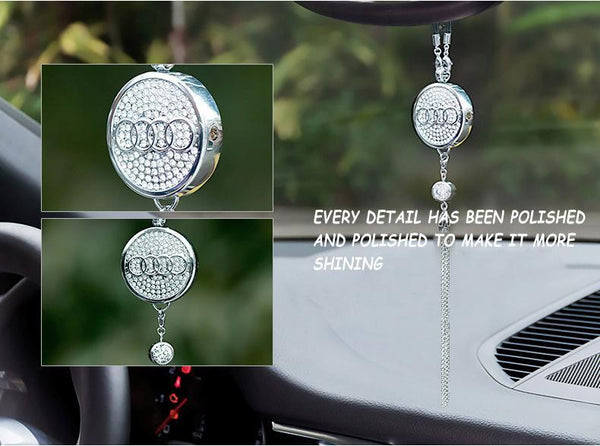 Auto-logo parfumhanger | Kristal & zinklegering | Sprankelende decoratie & cadeau-idee