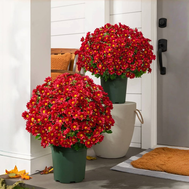 Kunstbloemen Chrysanten | UV-bestendig | Levensecht Design | Herfstdecoratie voor Veranda & Tuin