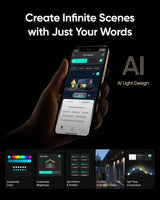 FeestGlans™ | Slimme Permanente Buitenverlichting | Wi-Fi & Bluetooth LED Verlichting | Waterdicht IP65 | Voor Huis, Tuin & Feestdagen