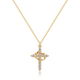 Ketting met Kroon en Kruis | Symbool van Geloof & Zelfvertrouwen | Heren & Dames