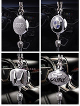 Auto-logo parfumhanger | Kristal & zinklegering | Sprankelende decoratie & cadeau-idee