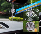 Auto-logo parfumhanger | Kristal & zinklegering | Sprankelende decoratie & cadeau-idee