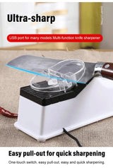 Elektrische Messenslijper | Dubbelzijdig | USB Oplaadbaar | 5-Seconden Slijpen