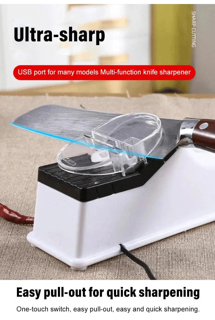 Elektrische Messenslijper | Dubbelzijdig | USB Oplaadbaar | 5-Seconden Slijpen
