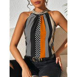 DotChic™ – Casual Halter Top met Polkadots voor Vrouwen