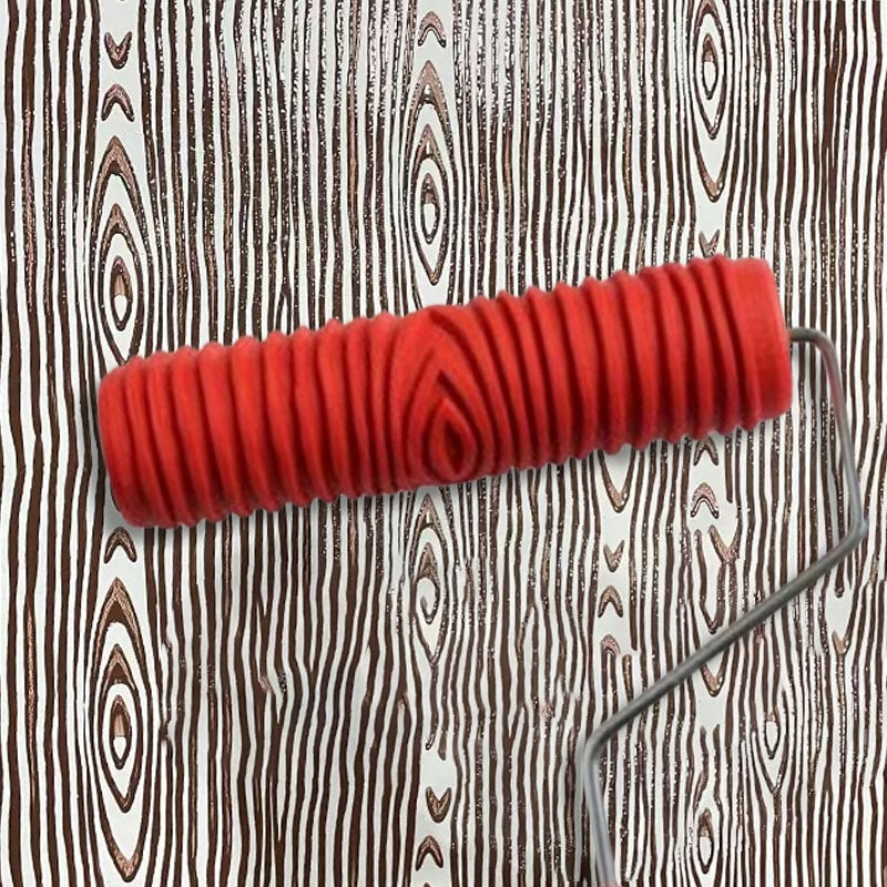 Verfroller met Reliëfpatroon | Decoratieve Muurroller | Rubberen Structuur | 17,8 cm