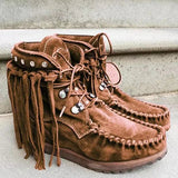 Dames Enkellaarsjes | Retro Design | Zachte Matte Finish | Orthopedische Zool met Voetboogondersteuning