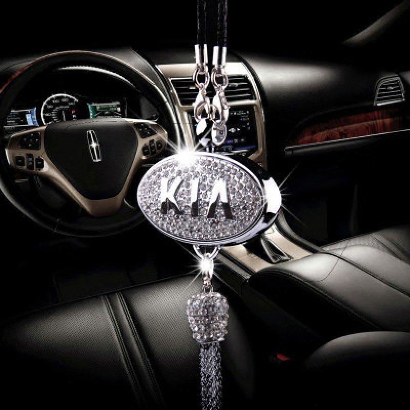 Auto-logo parfumhanger | Kristal & zinklegering | Sprankelende decoratie & cadeau-idee