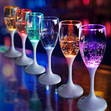 LED Wijn- en Champagneglazen | 6 Kleuren | Vloeistof Geactiveerd | Herbruikbaar | Set van 2 Stuks