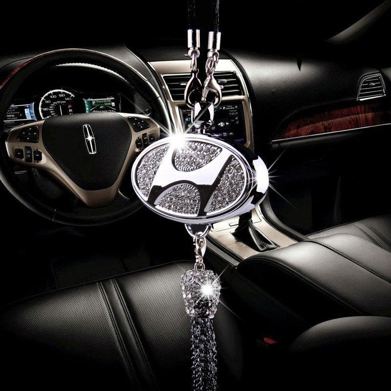 Auto-logo parfumhanger | Kristal & zinklegering | Sprankelende decoratie & cadeau-idee