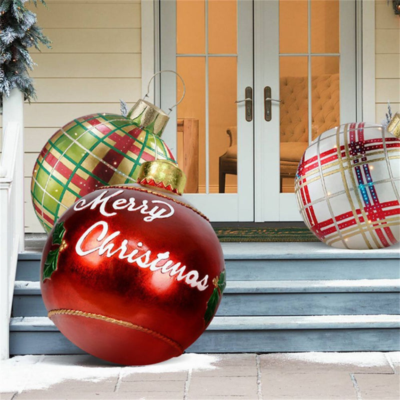 Kerst Opblaasbare Bal | Buitendecoratie | Weerbestendig PVC | 60 cm | 11 Stijlen
