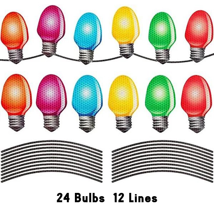 Kerst Auto Magneten | RadiantBulbs™ | Reflecterend | Set met Levendige Kleuren