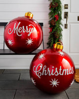 Kerst Opblaasbare Bal | Buitendecoratie | Weerbestendig PVC | 60 cm | 11 Stijlen