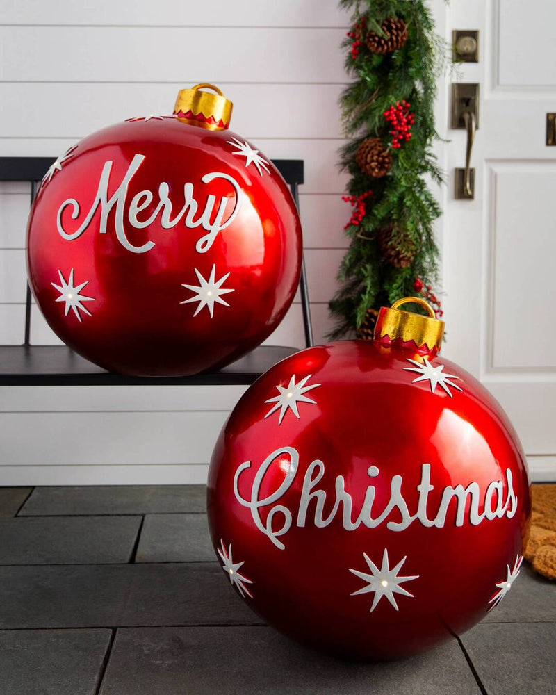 Kerst Opblaasbare Bal | Buitendecoratie | Weerbestendig PVC | 60 cm | 11 Stijlen