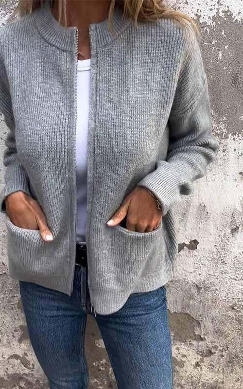 Dames Gebreide Trui | Lichtgewicht & Warm | Ronde Hals | Lange Mouw | Grote Maten S–5XL