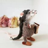 Kerst Ornament | Handgemaakte Viltmuis | Duurzaam & Decoratief
