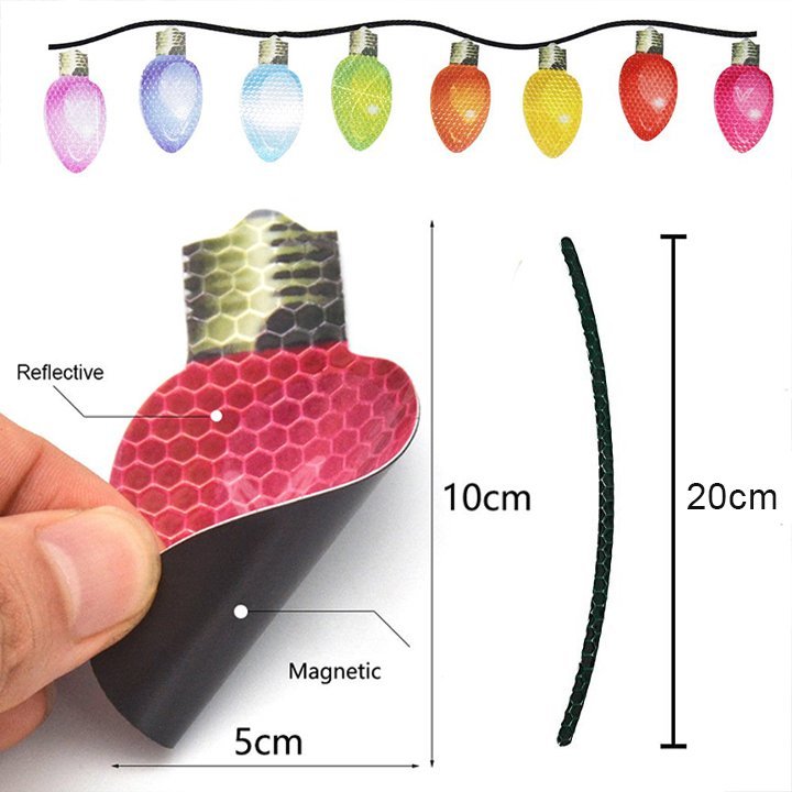 Kerst Auto Magneten | RadiantBulbs™ | Reflecterend | Set met Levendige Kleuren