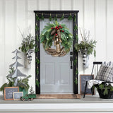 Kerstkrans | Bohemian Stijl | Wintergroen met Dennenappels, Bessen & Gouden Bellen | 45 cm
