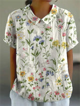 Dames Vintage Bloes met Bloemenprint | Casual