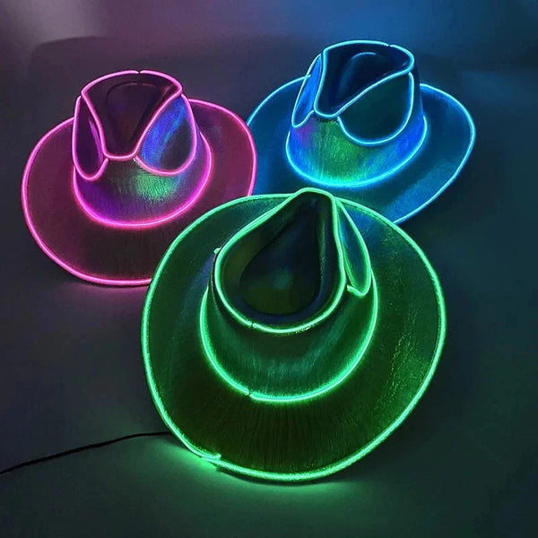Glow in the Dark Hoed | LED Lichtgevend | Meerdere Patronen | One Size 58 cm