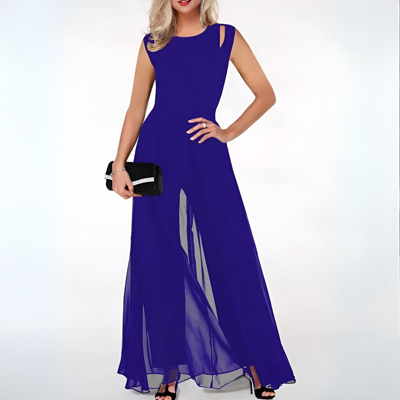 Mouwloze jumpsuit met wijde pijpen voor dames | Zomer