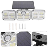Solar Buitenlamp | 74 LED Spots | 200W Krachtige Verlichting | Bewegingssensor & Weerbestendig