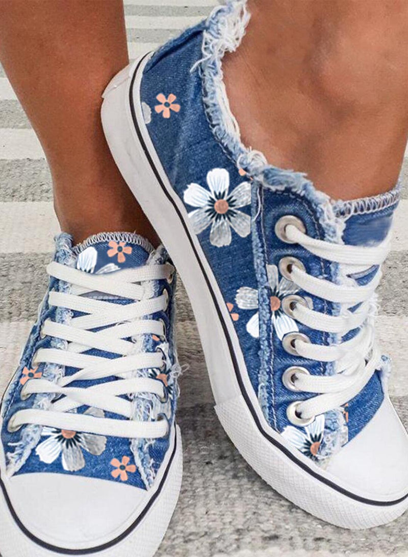 FloraWalk™ – Canvas veterschoen met bloemenprint