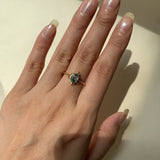 Dames Ring | Eeuwig Liefdessymbool | Natuurlijke Mosagaat | Verguld 925 Zilver