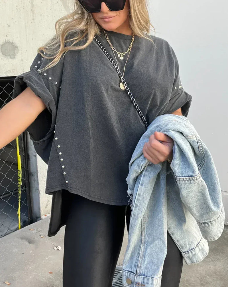 Juliana™ Oversized T-shirt met studs