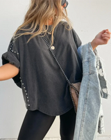 Juliana™ Oversized T-shirt met studs