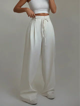 Dames High-Waist Broek | Wijde Pijpen | Comfortabele Pasvorm