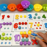 Educatieve Rekenset voor Kinderen | Kleurrijke Houten Kralen & Eetstokjes | Spelenderwijs Rekenen Leren