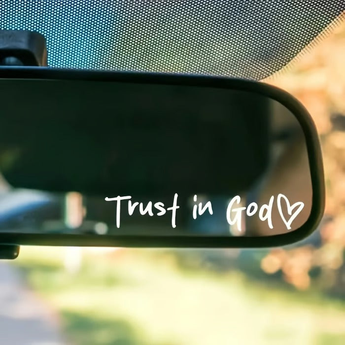 Autosticker met Geloofsboodschap | Waterbestendig Vinyl | Inspiratie voor Onderweg