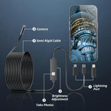 Endoscoop inspectiecamera | HD 1080p | 5 meter flexibele kabel | Waterdicht met LED & accessoires