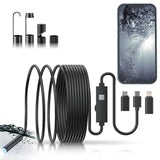 Endoscoop inspectiecamera | HD 1080p | 5 meter flexibele kabel | Waterdicht met LED & accessoires