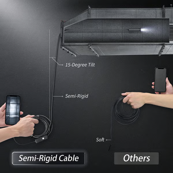 Endoscoop inspectiecamera | HD 1080p | 5 meter flexibele kabel | Waterdicht met LED & accessoires