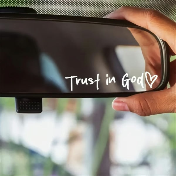 Autosticker met Geloofsboodschap | Waterbestendig Vinyl | Inspiratie voor Onderweg