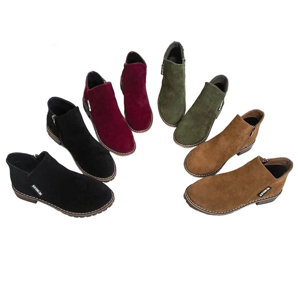Dames Enkelboots | Dikke Zool | Hoogwaardig Kunstleer | Comfortabel